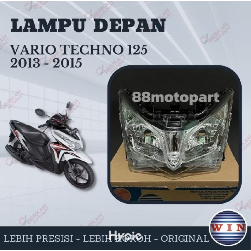 Reflektor lampu depan vario tekno 125 old KZR | win