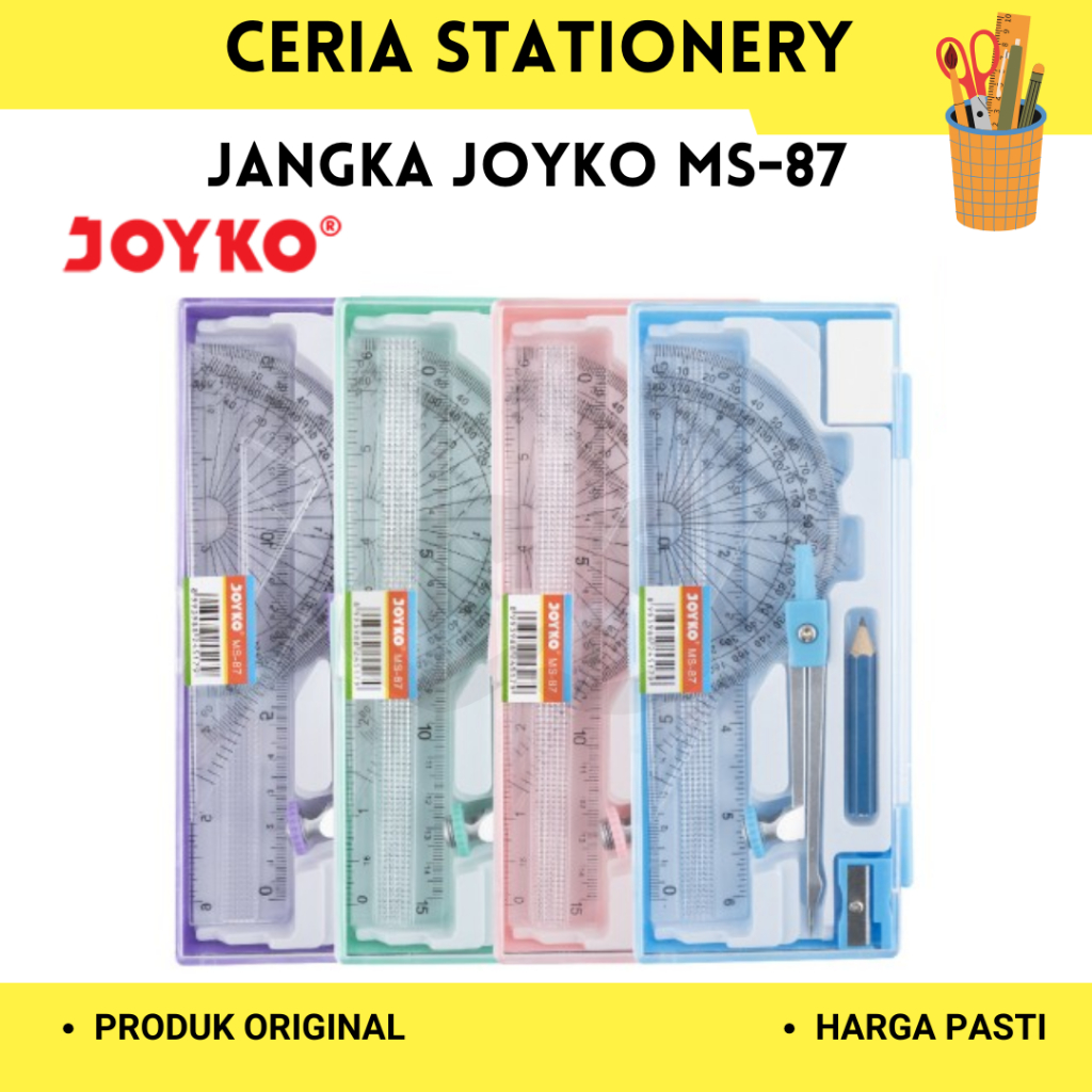 

Jangka Joyko MS-87 / Math Set Lengkap / Set Matematika MS 87