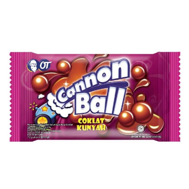 

Cannon Ball Coklat Kunyah| Isi 24pcs