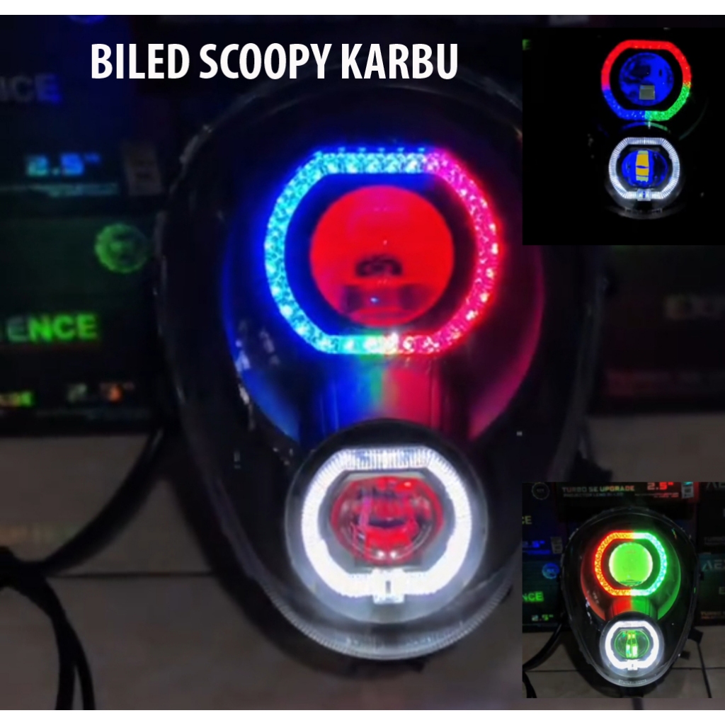Lampu Biled Scoopy Karbu Rjb Pnp Saklar Fulset