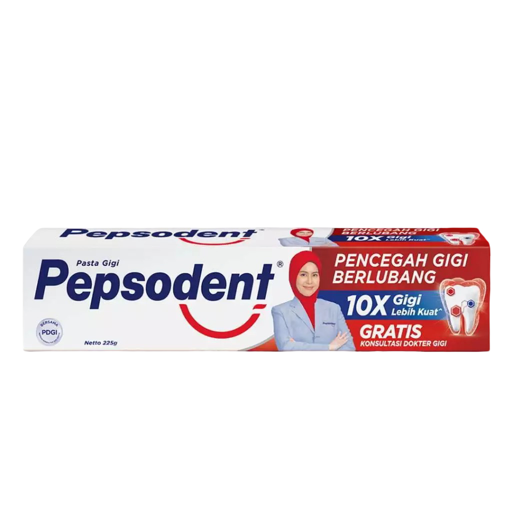 PEPSODENT PASTA GIGI PENCEGAH GIGI BERLUBANG ANTICAVITY TOOTHPASTE 225gr