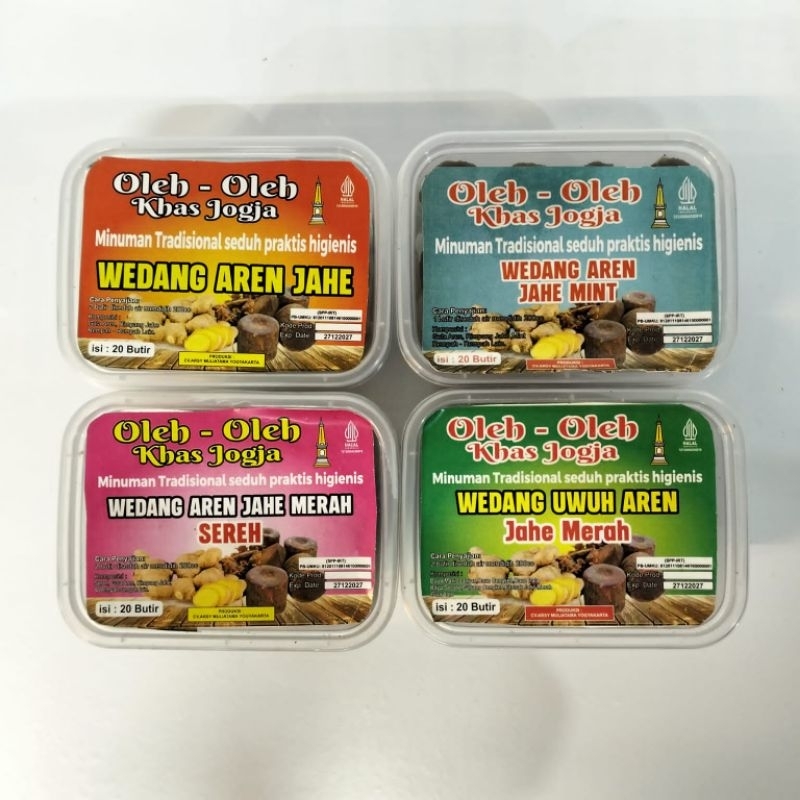 

Aneka minuman tradisional aren jahe, aren jahe mint, aren jahe merah sereh, uwuh aren jahe merah