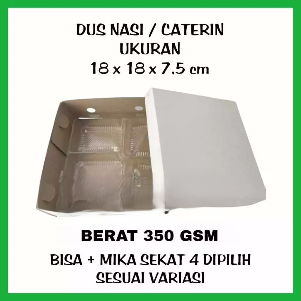 Dus Nasi Catering 18 x 7,5 cm| Box 400gram | Kotak Nasi Kue Makanan 18x18 Polos 18 x 18 Mickey Minie