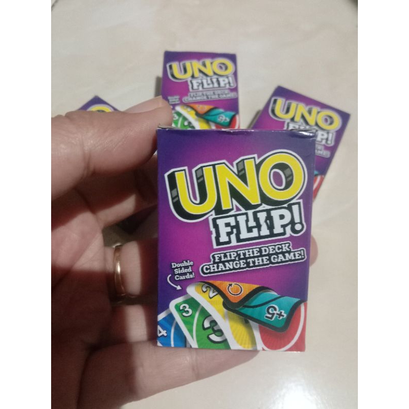 Kartu Uno Flip mini/Uno flip ungu mini/Mainan kartu anak