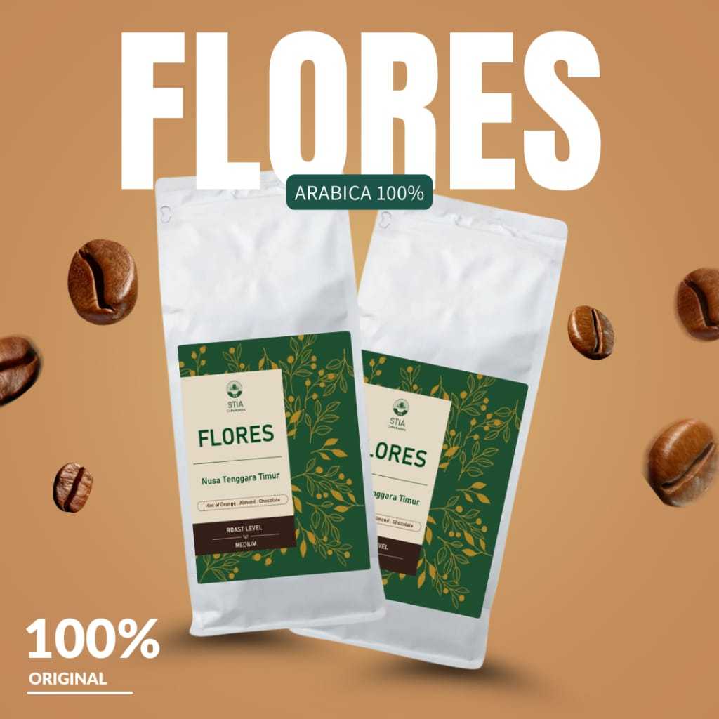 

STIA Biji Kopi Bubuk Arabika Flores Bajawa Arabica Coffe Bean Single Origin Grade1 Espresso Manual Brew