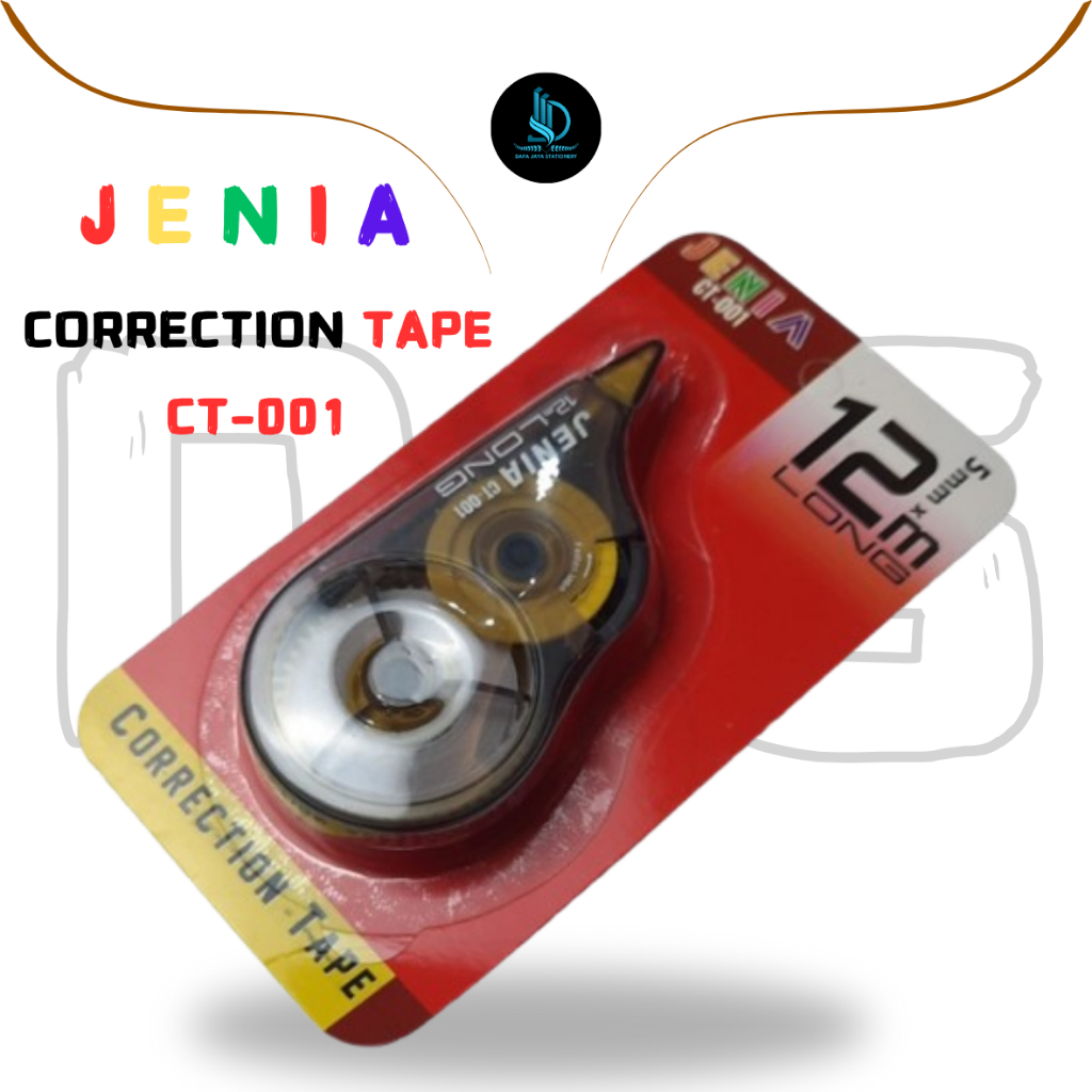 

CT / CORRECTION TAPE 12m x 5mm JENIA CT - 001 ROLL TIP 1pcs
