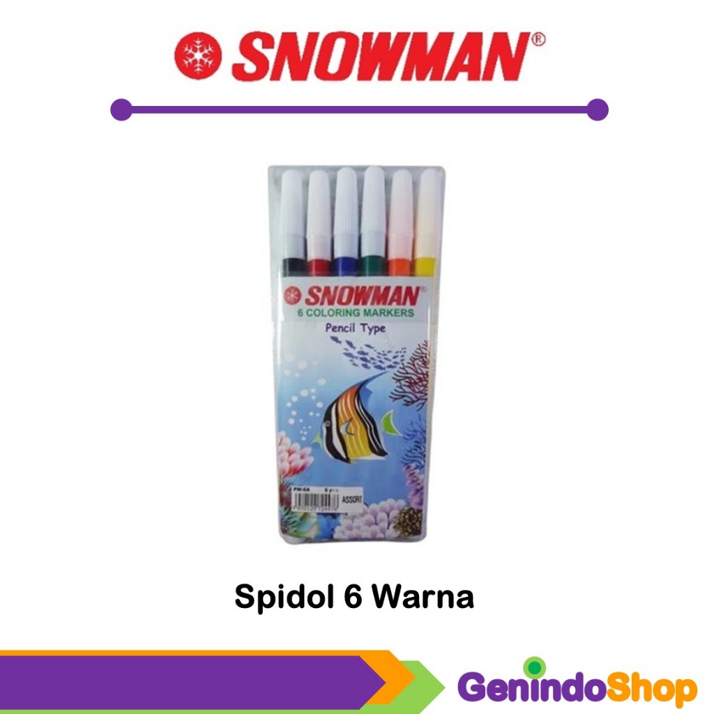 

Spidol 6 Warna Snowman PW-6A
