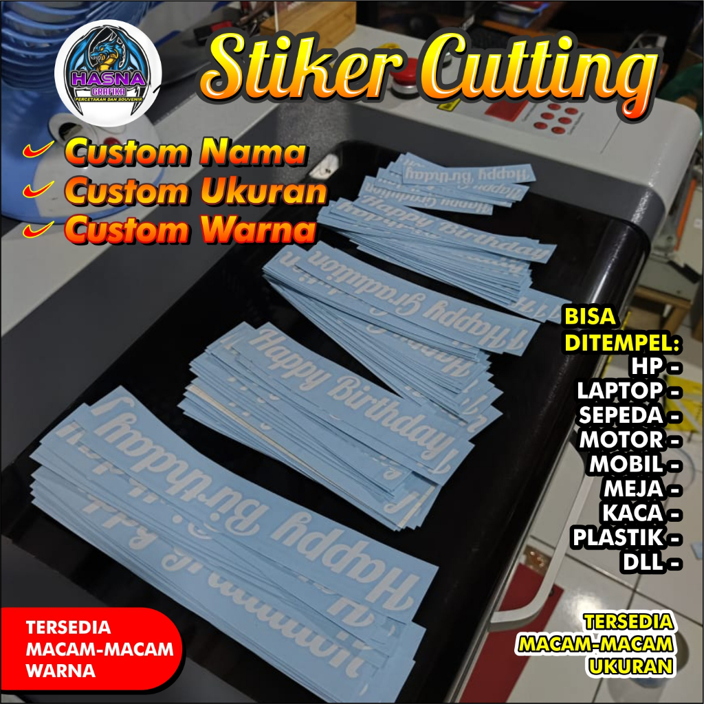 

(WARNA PUTIH ) Cutting Stiker untuk Pita buket bouquet Happy Graduation / Birthday / Anniversary Custom