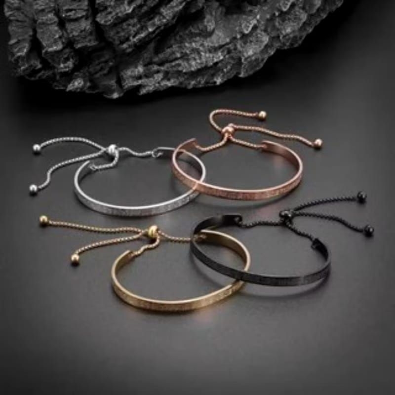 Gelang Ayat kursi serut / gelang bangle ukiran ayat kursi bahan TITANIUM ORI Anti karat dan tidak lu
