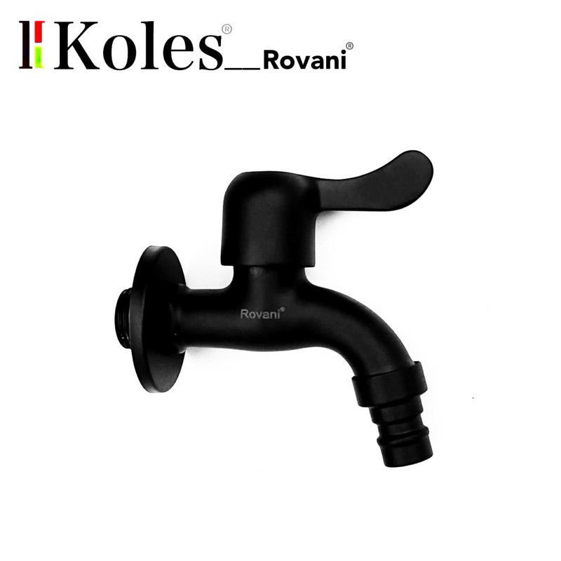 ROVANI 412 Kran Mesin Cuci Kran Taman Hitam Keran Air Stainless Steel SUS 304