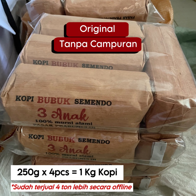 

Paket Hemat Kopi Bubuk 1 Kg (250g x 4pcs) Kopi Semendo / Kopi Murni Alami Khas Sumatera Selatan