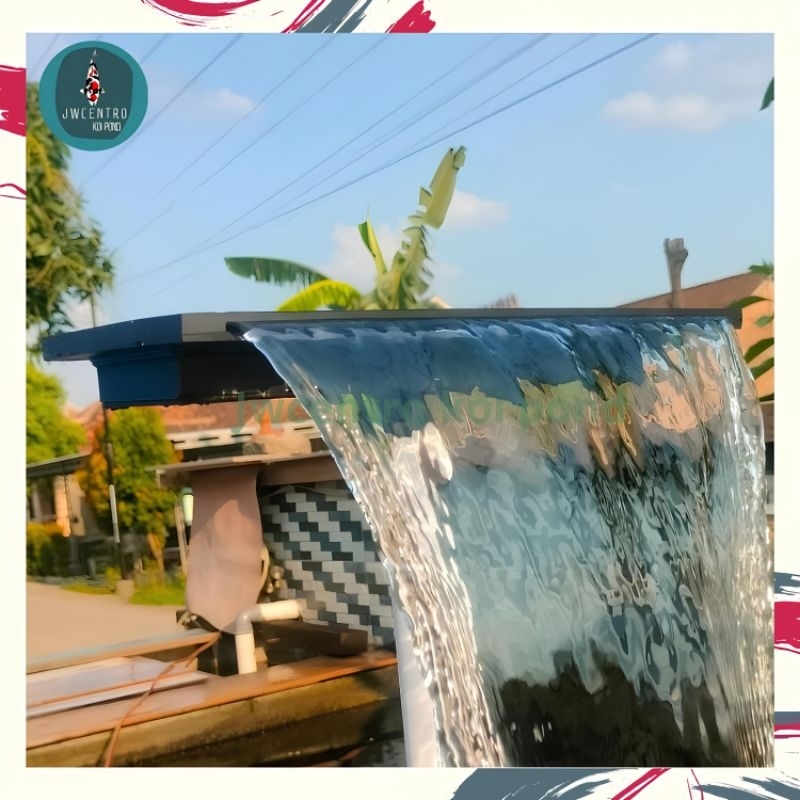 waterfall kolam ikan koi model slim portable 35 cm