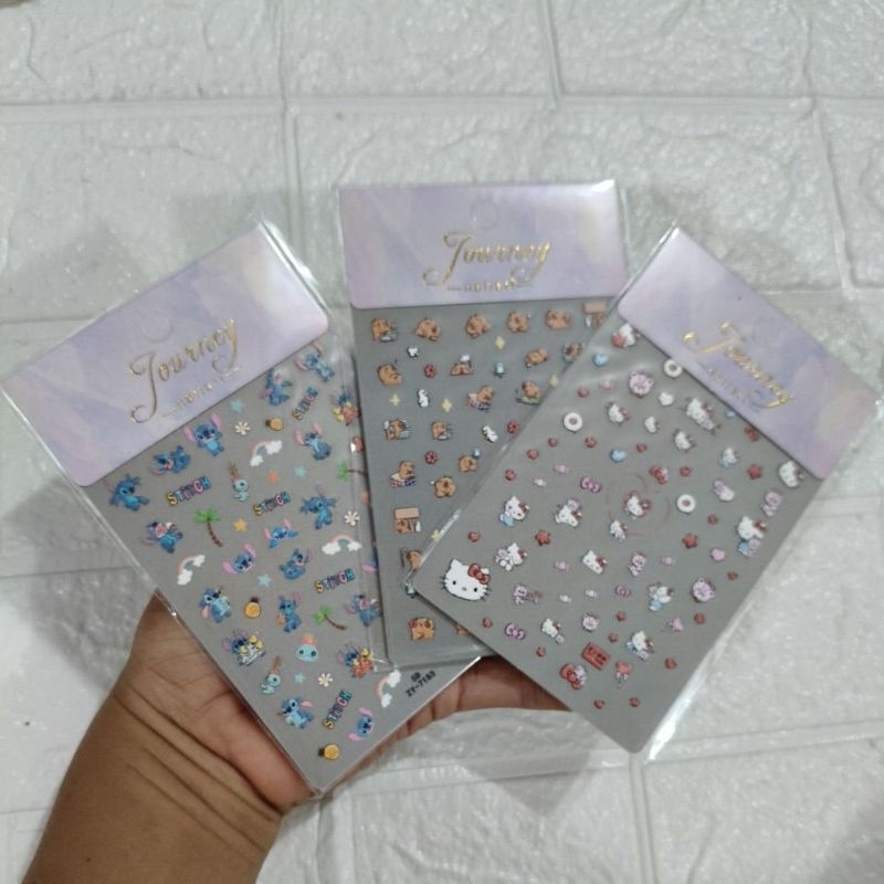 

Stiker kuku/stiker mainan anak motif karakter 1 ikat isi 12 lembar