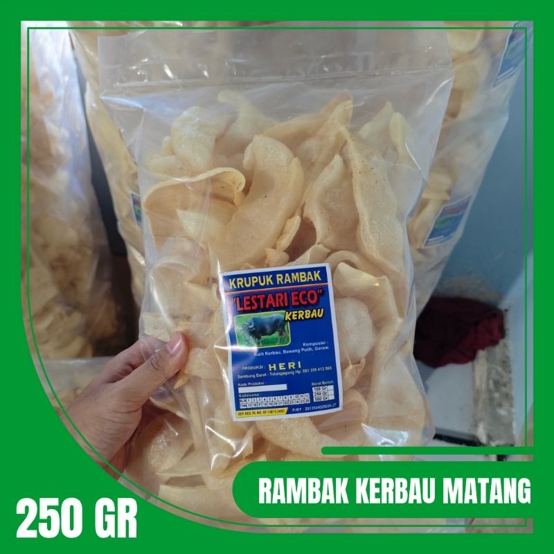 

250 Gram Kerupuk Rambak Kerbau Lestari Eco Tulungagung - Kualitas Premium, Rasa Autentik