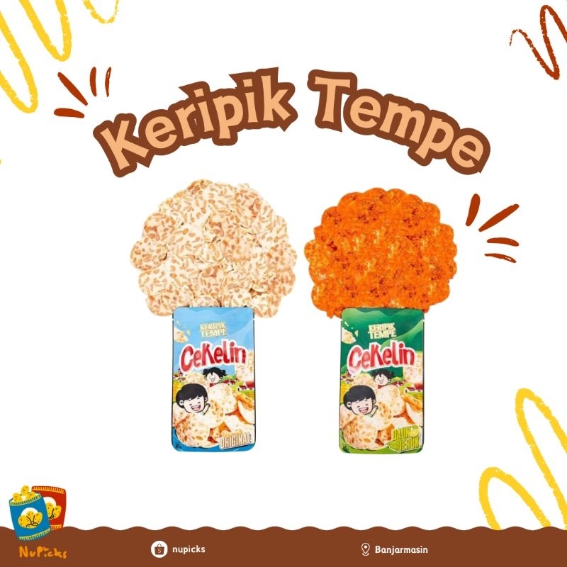 

Keripik Tempe Cekelin (50 gr) 2 pcs