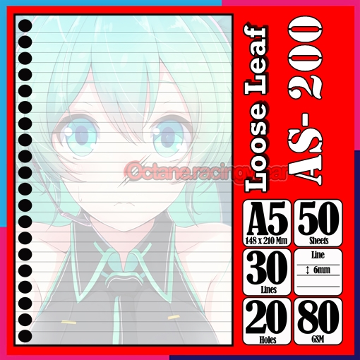 

Loose Leef Leaf A5 Isi 50 Lembar Anime Sexy Miku Gadis kartun seksi Binder Karakter Polos Buku Anak Sekolah Kuliah refil Refill Vol-04