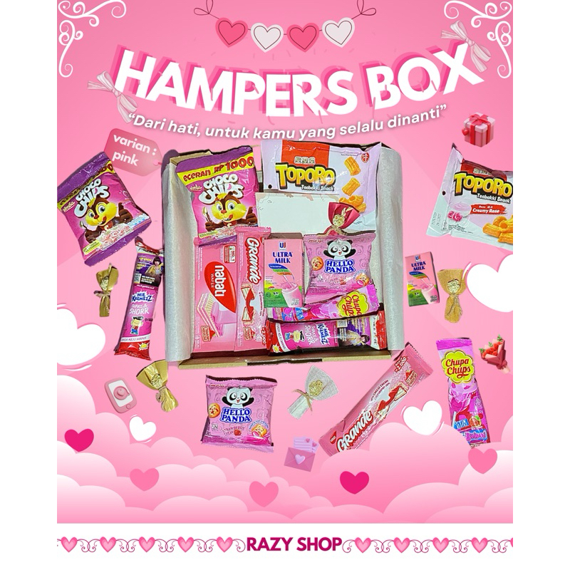 

hampers snack box ulang tahun, graduation, untuk mantan, pacar ngambek, bestiee, dll