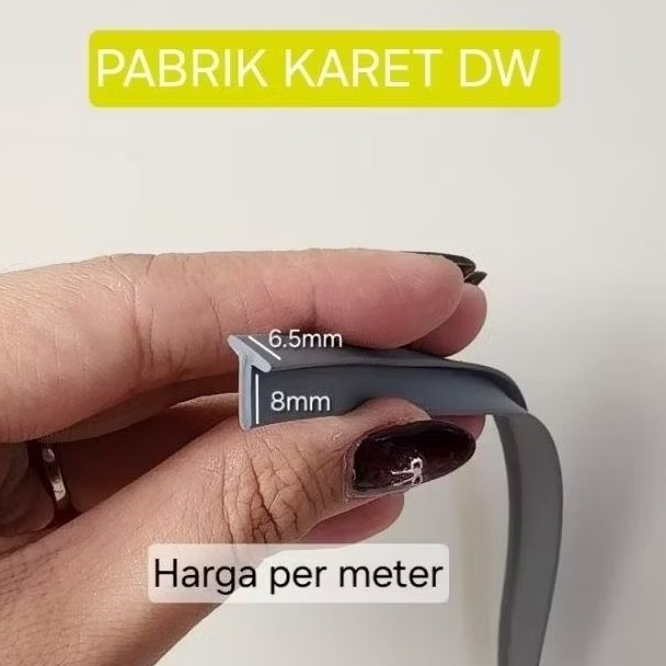 Karet List T bodykit fender spakbor mobil KARET LIS T - PABRIK KARET DW