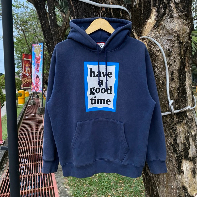 Hoodie HAVE A GOOD TIME Blue Frame