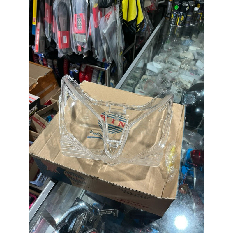 MIKA KACA LAMPU DEPAN VARIO 125 2011 2012 2013 2014 MERK WIN TEBAL DETAIL ORIGINAL