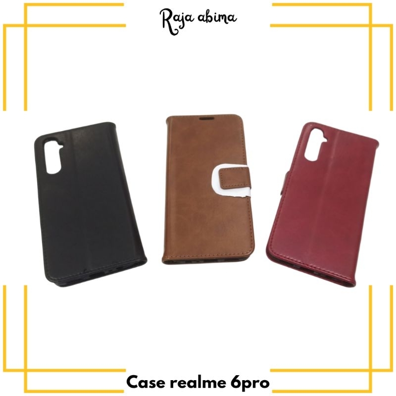 case flip kulit realme 6pro