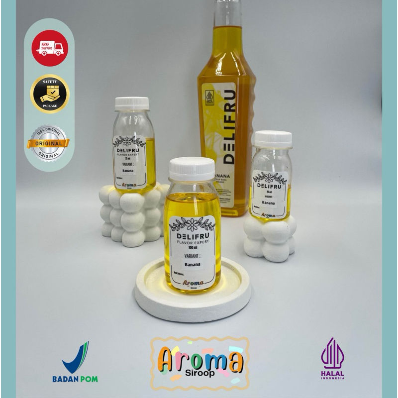 

Delifru Syrup - REPACK Sirup Delifru Banana Pisang Premium ( 100ml - 75ml - 30ml ) Asli 100% ORIGINAL