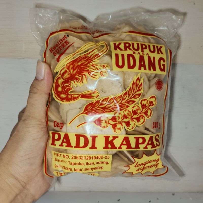 

Kerupuk Udang Asli PADI KAPAS Kemasan 500 Gram PATAHAN