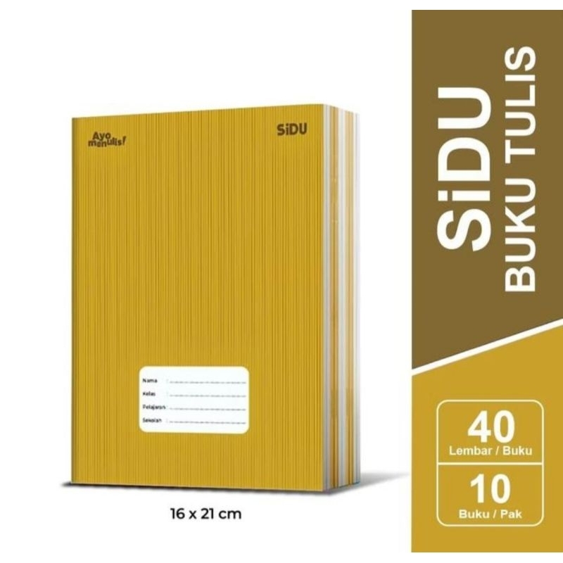 

Buku tulis Sidu Craft 40 lembar isi 10 buku / buku dengan cover sampul nama