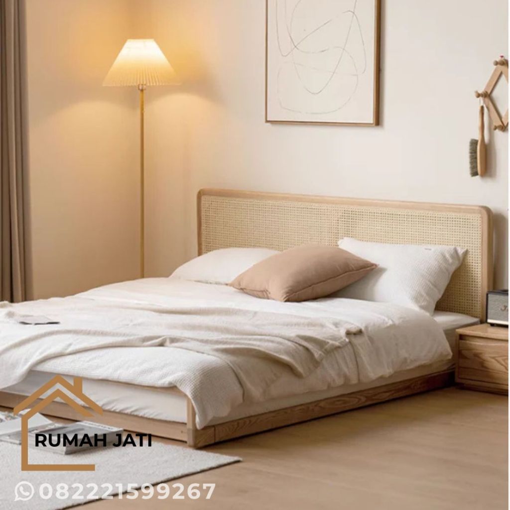 Tempat Tidur Ranjang Dipan Lesehan Kayu Jati Aesthetic, Divan Jati Minimalis Murah