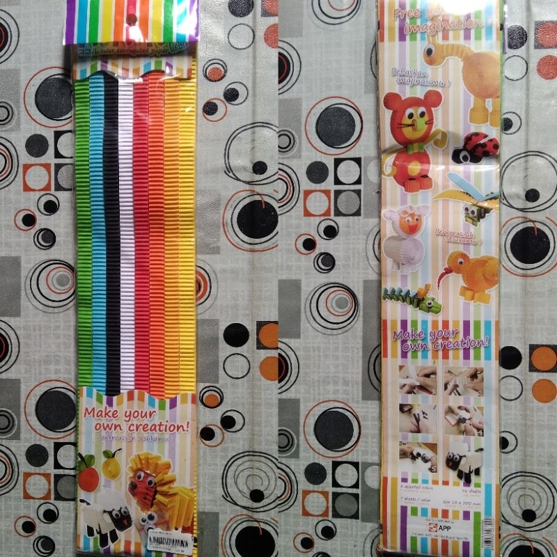 

[READY NEW][BACA DESKRIPSI SEBELUM MEMBELI] KOKORU KERTAS STRIPE KERTAS BERGELOMBANG KOKORU ICHI KERTAS BERGELOMBANG WARNA UNTUK KREASI NEW BARU READY