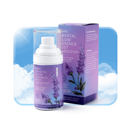 Mera Crystal Glow Essence Mist Smoothy Facial Nano Spray Pencerah Wajah Brightening Glowing Alami