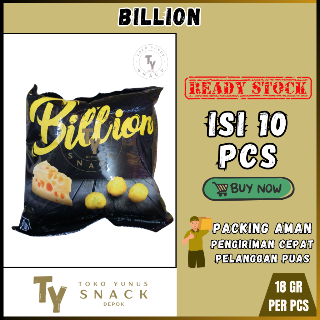 SNACK BILLION RENCENG ISI 10PCS @18GR