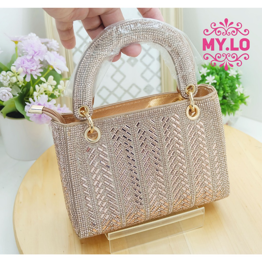 TAS PESTA KONDANGAN WANITA PEREMPUAN CLUTCH WEDDING PARTY BAG MEWAH ELEGAN PREMIUM IMPORT TERMURAH T