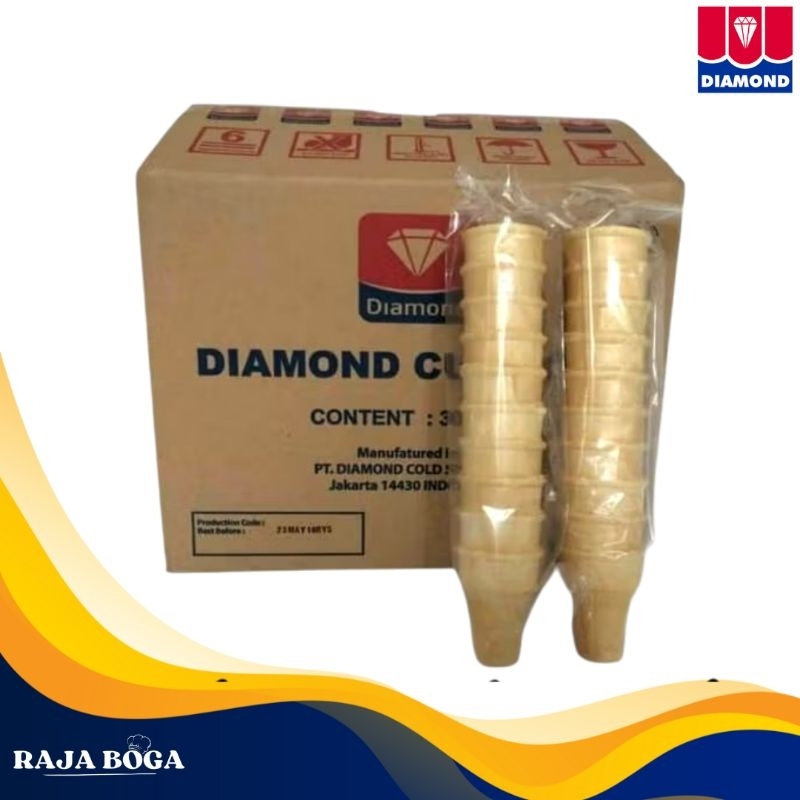 

Cone Ice Cream Diamond 1 KARTON ISI 300 PCS