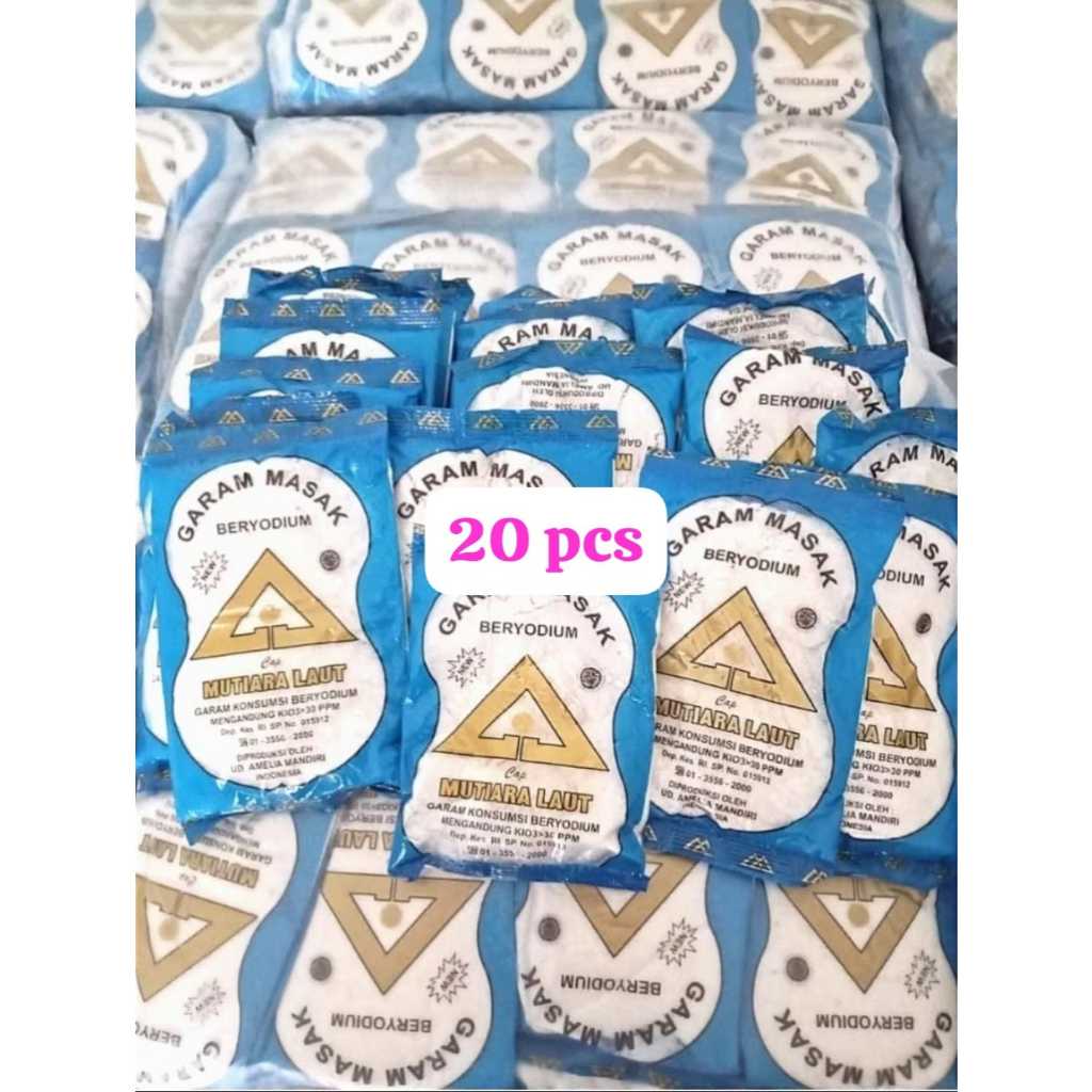 

Garam Masak atau Halus Cap Segi Tiga Emas Isi 20 Pcs / Garam Murah Beryodium isi 100gr