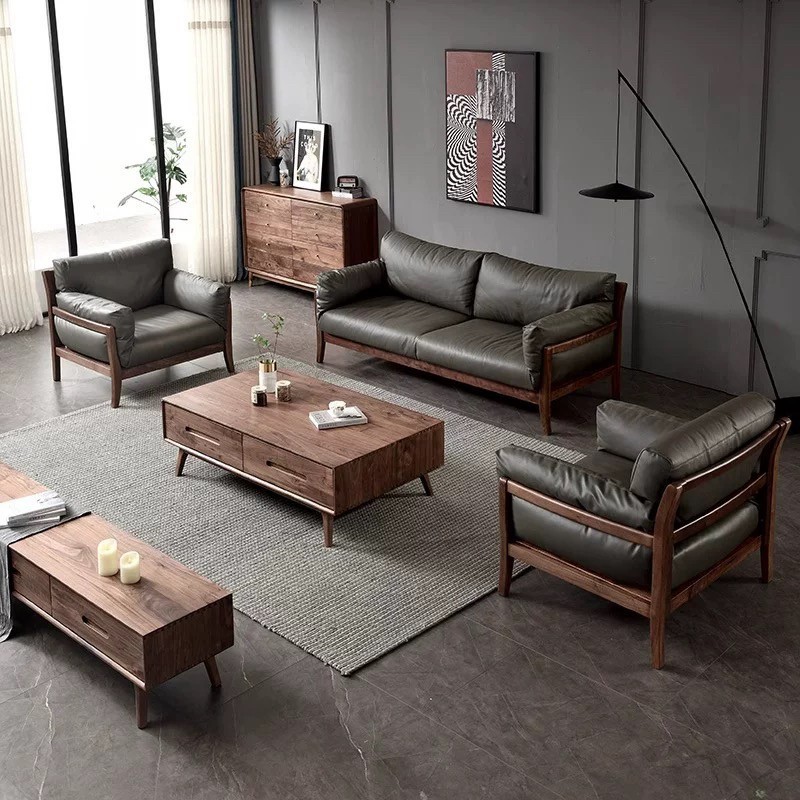 Sofa set tamu minimalis modern kayu jati berkualitas - kursi tamu mewah kuat