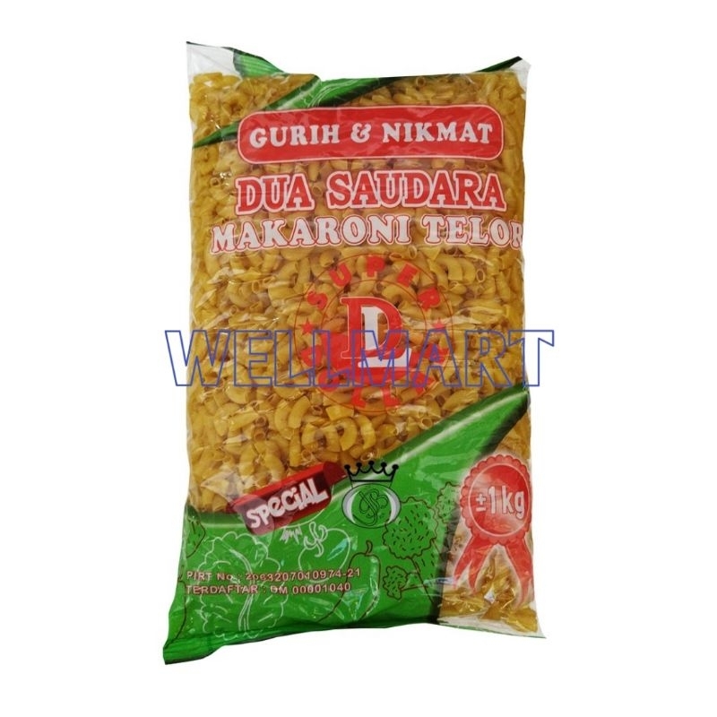 

Makaroni Telor Dua Saudara 1 Kg Makaroni Mentah