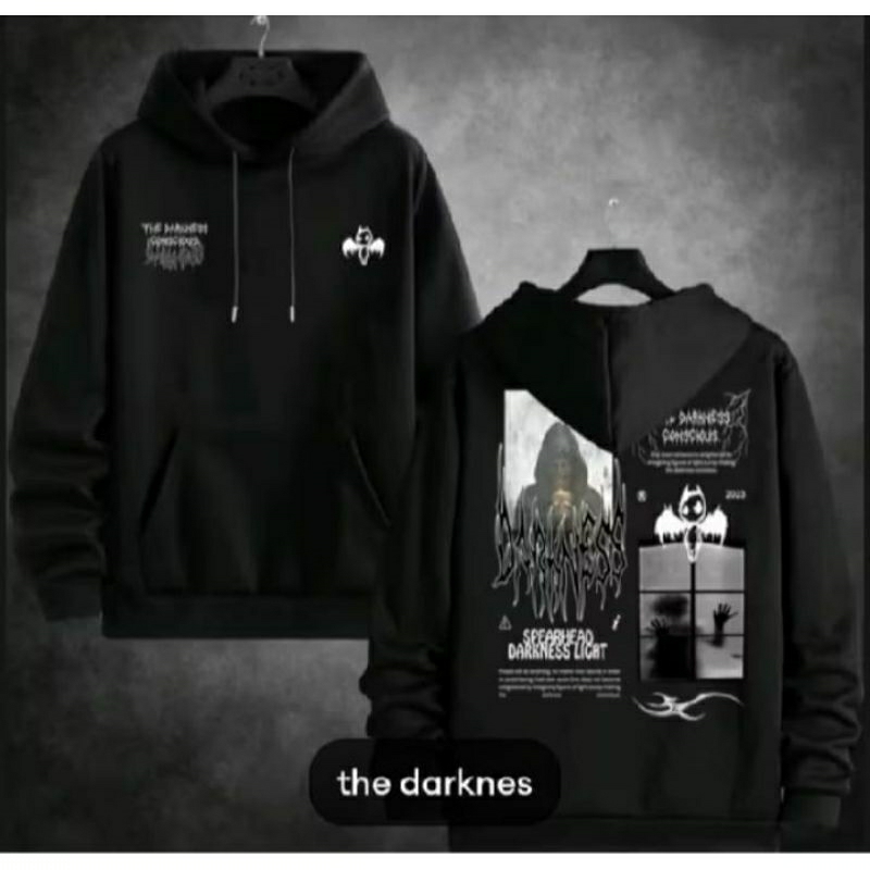 Sweater hoodie pria wanita distro gambar depan belakang