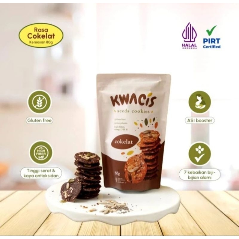 

Kwacis Seed Cookies Cokelat 80gr