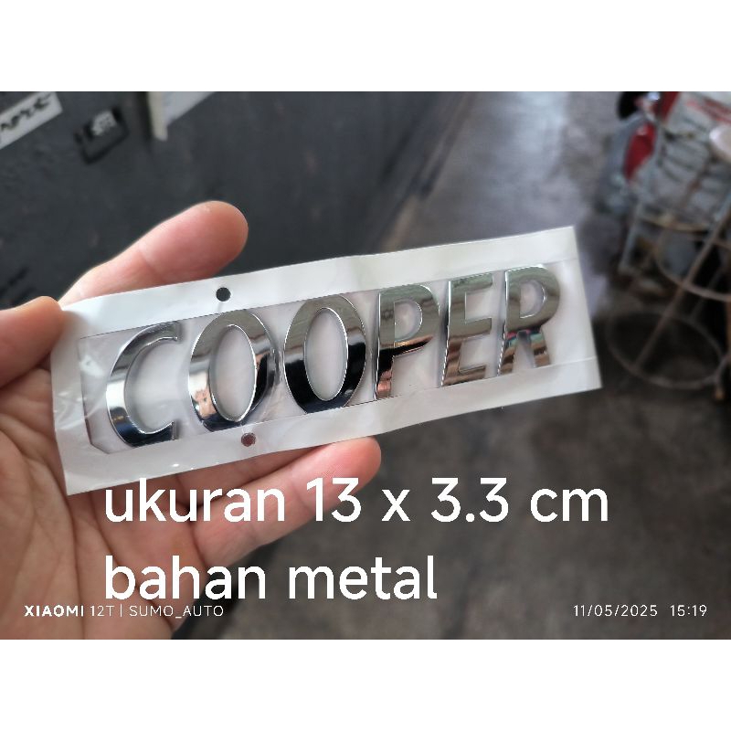 emblem tulisan COOPER untuk mini cooper