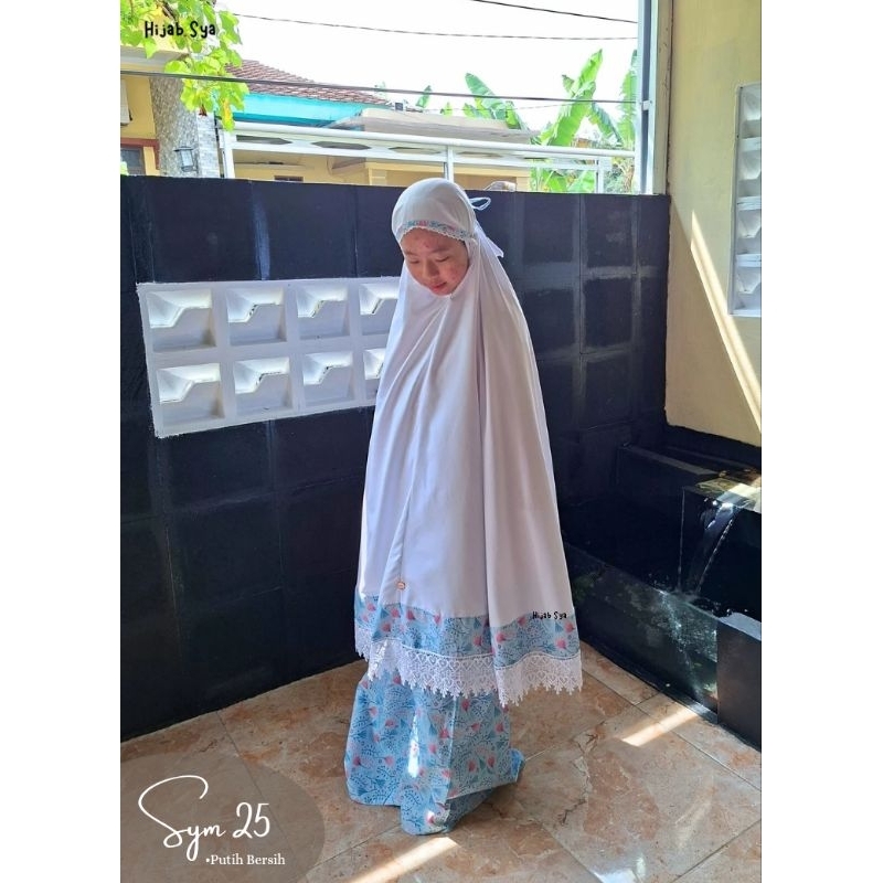 mukena pondok mukena dewasa mukena putih mukena renda mukena ahsani mukena sym 26