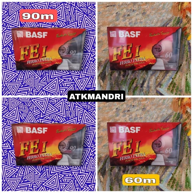 KASET AUDIO KOSONG REKAM BASF FE I FERRO EXTRA 60M/90M ORIGINAL NEW