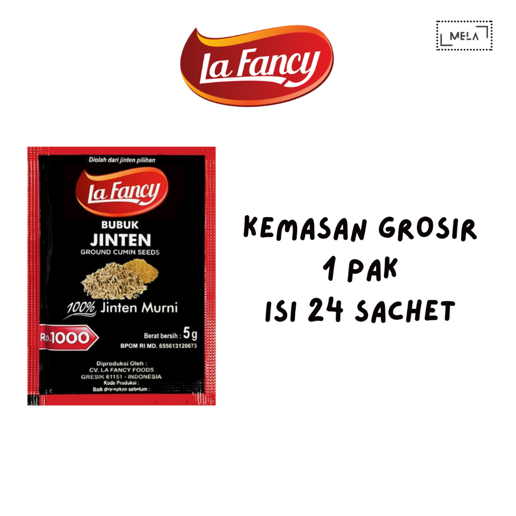 

La Fancy Bubuk Jinten 5 gr - 1 Pak isi 24 Sachet