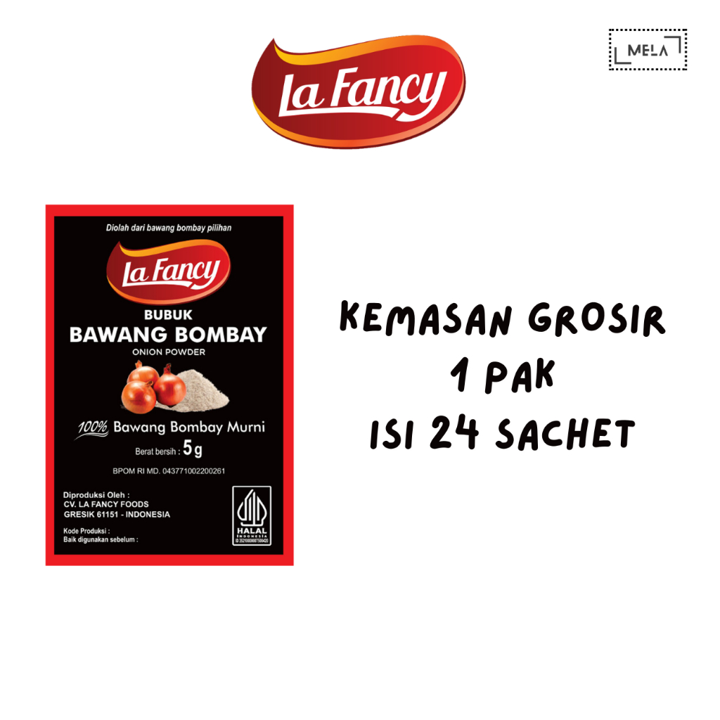 

La Fancy Bubuk Bawang Bombay 5 gr - 1 Pak isi 24 Sachet