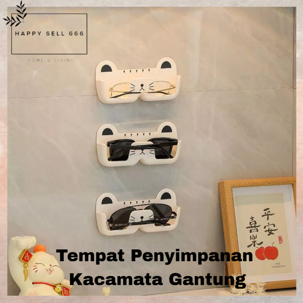 HPSELL Tempat Penyimpanan Kacamata Gantung Dinding Kotak Display Kacamata Rak Kacamata Tempel Dindin