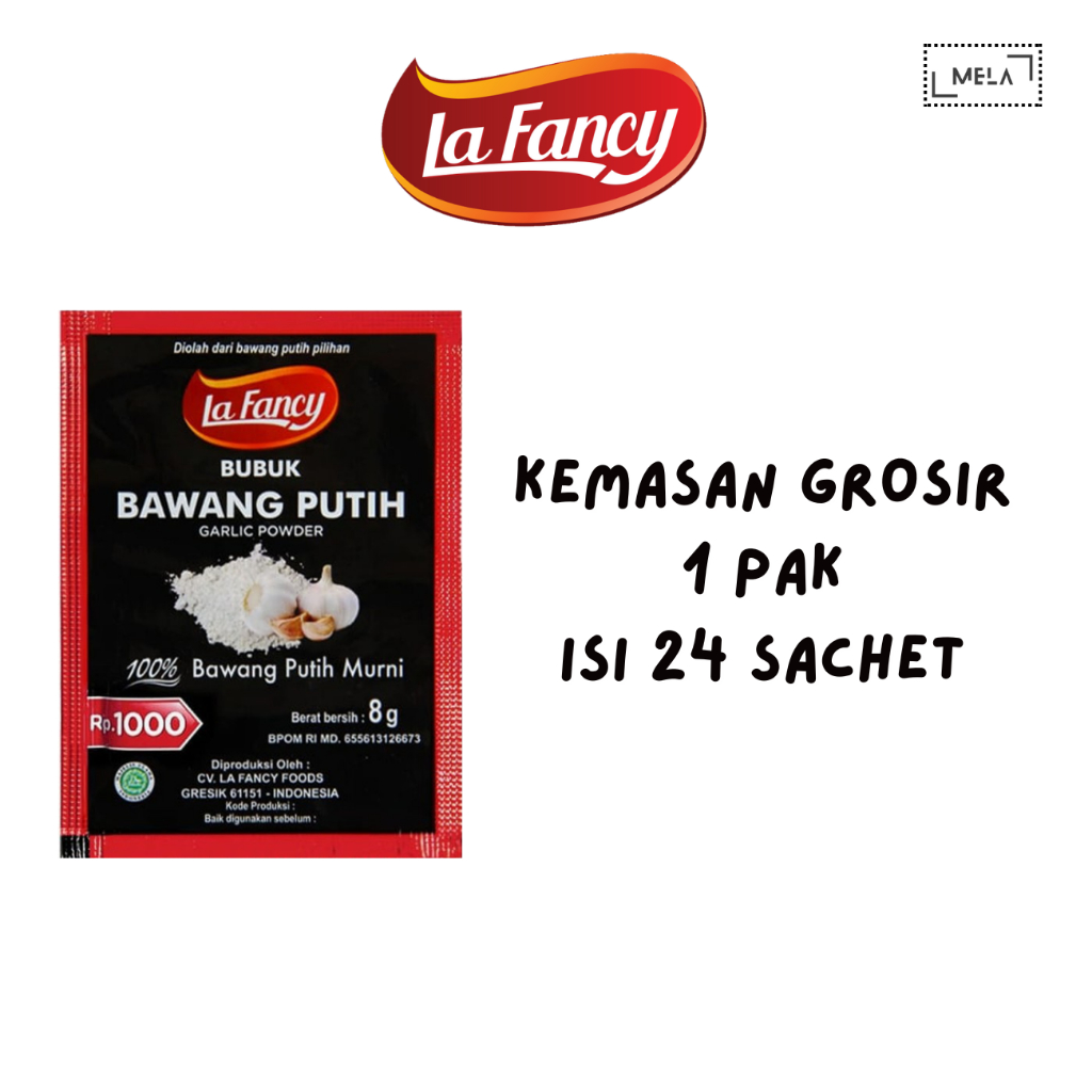 

La Fancy Bubuk Bawang Putih 8gr - 1 Pack 24 Sachet