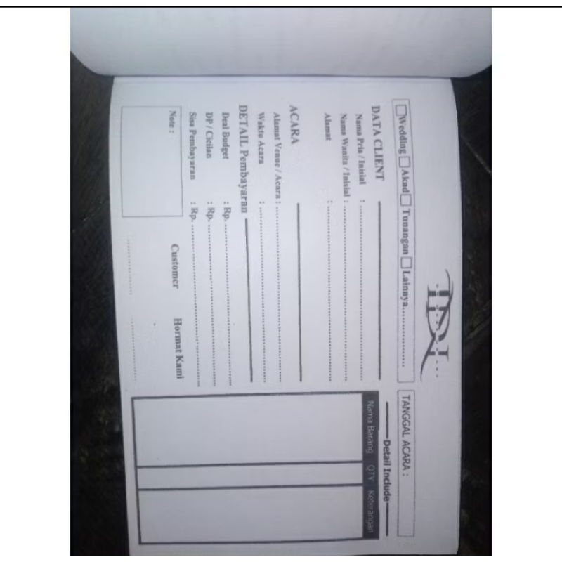 

NOTA WEDDING/OLSHOP DLL