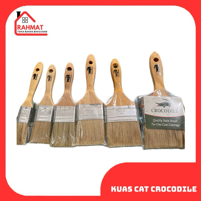 

[TB RAHMAT] KUAS CAT CROCODILE BERKUALITAS 1, 1/2, 2, 2/5, 3, 4 inch