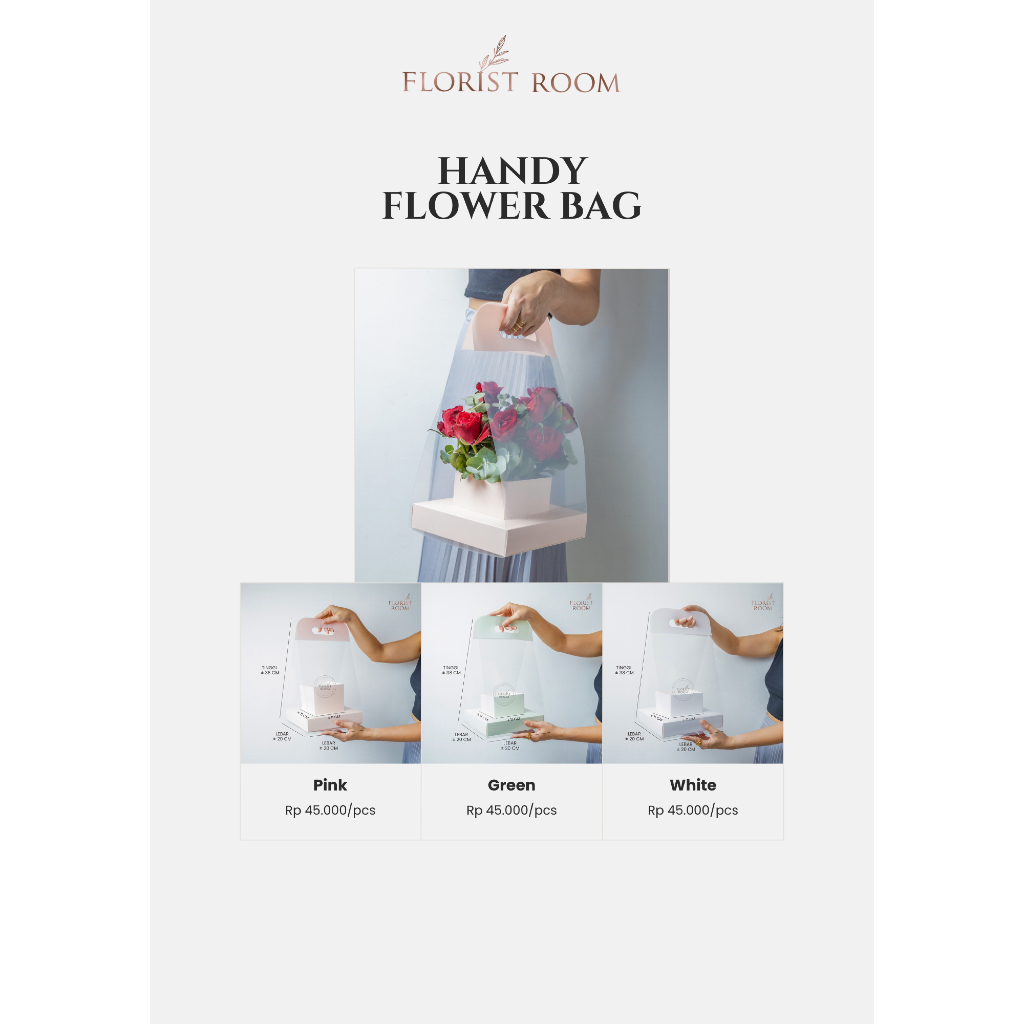 

HANYA TAS - Handy Flower Bag - Box Bunga - Hand Bouquet - Flower Florist Kado Hadiah Hampers