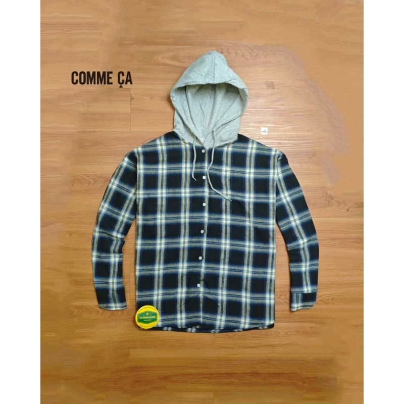 comme ca Casual flanel hoodie
